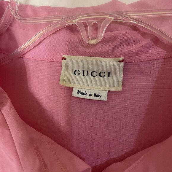 Sold🎉NWOT Gucci Kids poplin pleated dress with bow in pink size 12 - Picture 4 of 8
